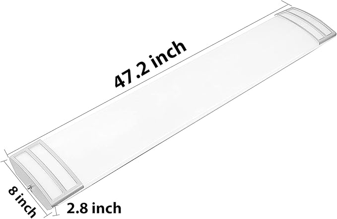 FAITHSAIL Dimmable 4FT LED Flush Mount Kitchen Light Fixtures, 50W 5600lm, 1-10V Dimmable, 4000K, 4 Foot LED Kitchen Lighting Fixtures Ceiling for Craft Room, Laundry, Fluorescent Replacement