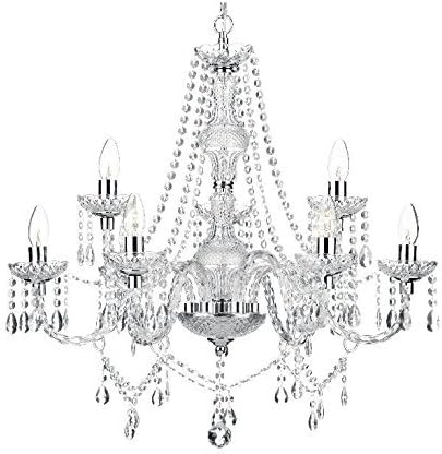 Saint Mossi 9 Light Modern Contemporary Elegant Crystal Glass Chandelier Pendant Ceiling Lighting Fixture