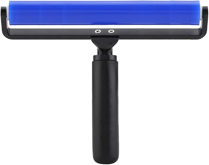 8 Inch Silicone Manual Roller Anti-Static Cleaner Tool, Under the Action of Static Electricity, Small Impurities Will be Adsorbed on the Drum 8"