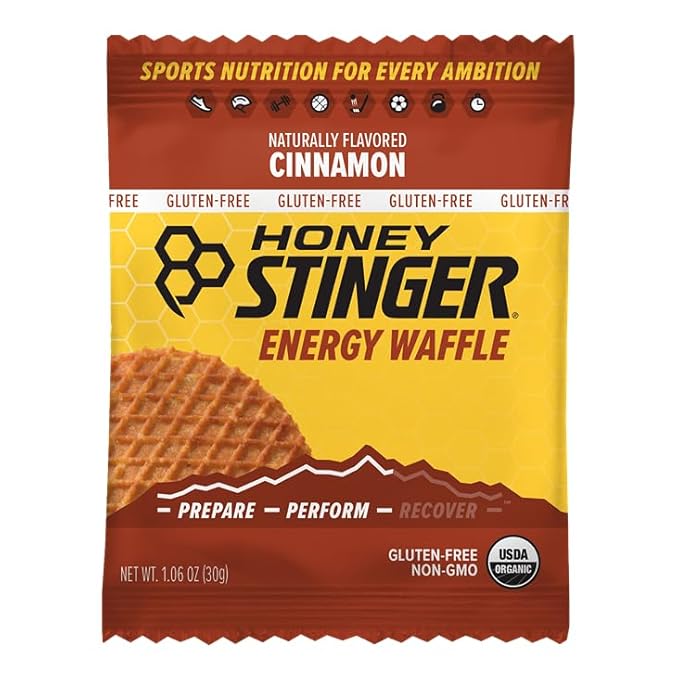 Honey Stinger Organic Gluten Free Cinnamon Waffle, Energy Stroopwafel for Exercise, Endurance and Performance, Sports Nutrition for Home & Gym, Pre and Post Workout, 16.96 Ounces (Pack of 16)