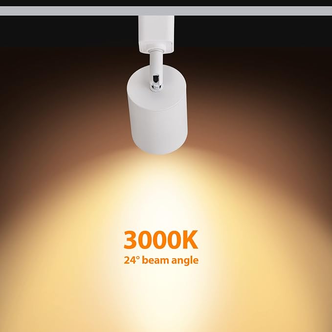VANoopee 12-Pack 10W Dimmable LED Track Lighting Heads H Type Track Light Replacement Fixtures Bright 3000K Warm White Ceiling Spotlight for Accent Task Art, Flicker Free CRI90+ 24° 800lm White