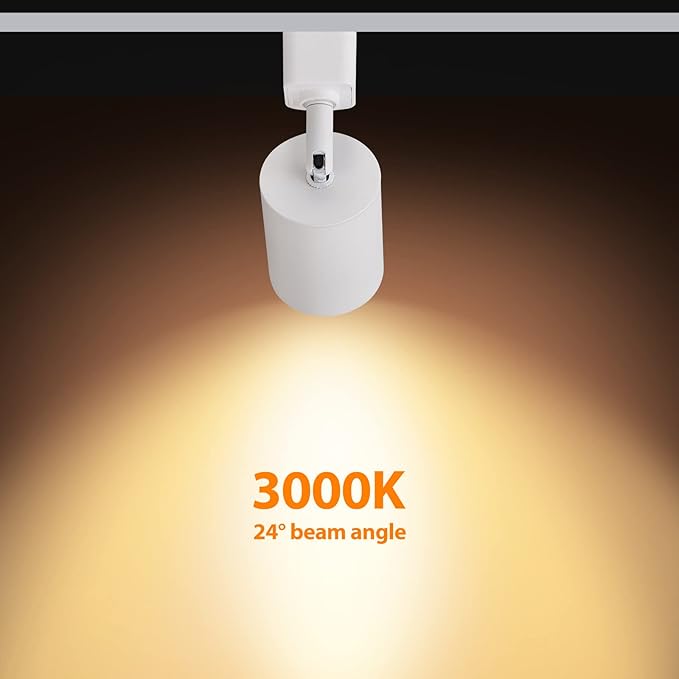 VANoopee 10W Dimmable LED Track Lighting Heads H Type Track Light Replacement Fixtures Bright 3000K Warm White Ceiling Spotlight for Accent Task Art, Flicker Free CRI90+ 24° 800lm White, Pack of 8