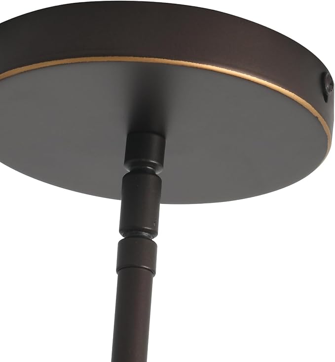 Brown and Gold Pendant Lights Kitchen Island - Clear Glass Pendant Light Fixture Multiple Stems Rods 3 Units 12 Inch 3 Units 4 Inch (1 Pack Brown and Gold Downrod)