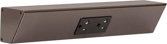 Task Lighting TR Series Angle Power Strip,12 inch, 1 Dual Receptacle, Bronze