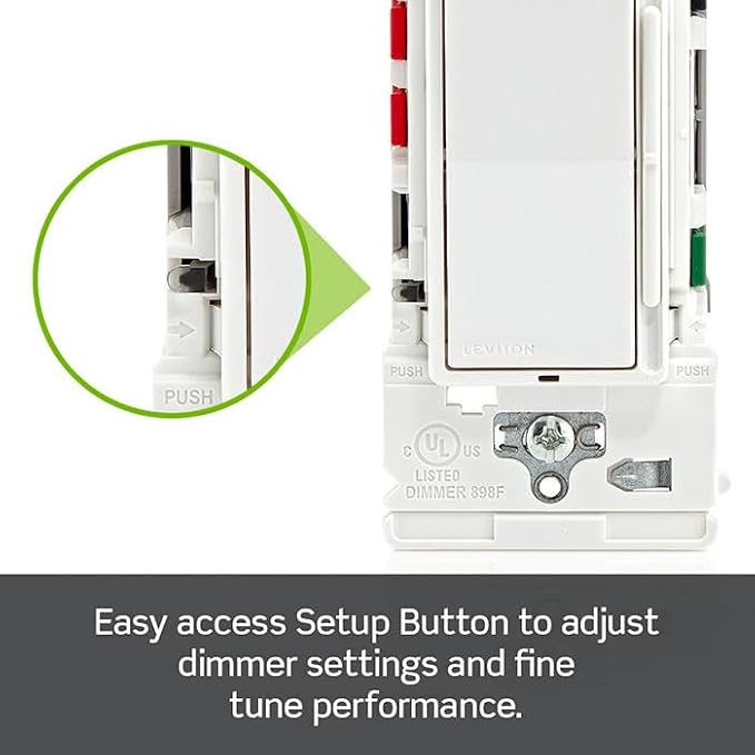 Leviton Lever Edge Rocker Slide Dimmer Switch for LED/Incandescent Bulbs, 150 Watt, Single Pole or 3-Way, 2-Pack, ESL01-2PW, White