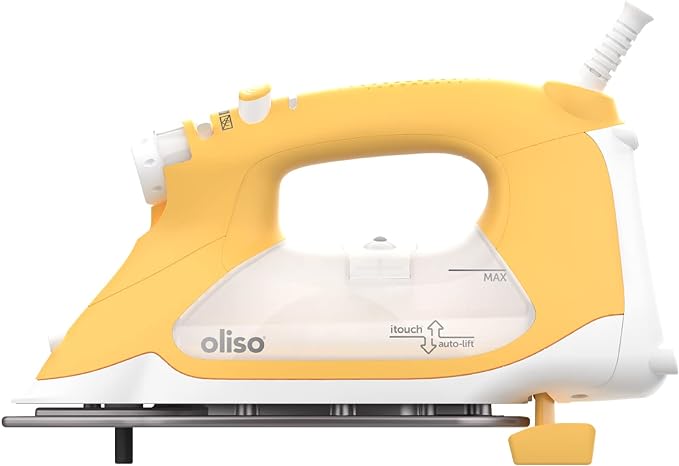 oliso TG1600 ProPlus Auto-Lift Steam Iron - Sewing Quilting & Clothes Ironing – 1800W, Butterscotch