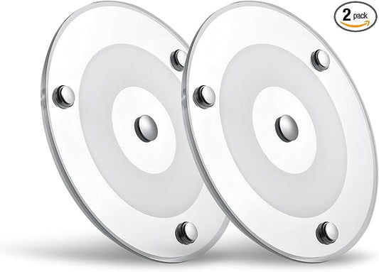 2 Pack 12V LED Ceiling Dome Light 400LM, 4.75" Dimmable Interior Light for RV Boat Camper Van Travel Trailer Truck Sailboat Interior Lighting, Surface Mount & Touch Switch(Cool White)
