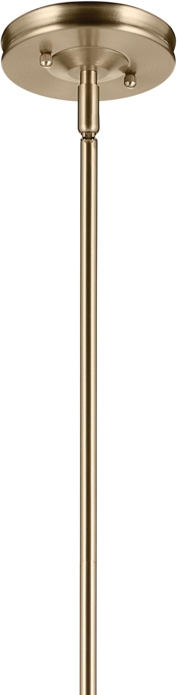 Kichler Laria 1-Light Pendant Light Fixture, Traditional Kitchen Island Hanging Light with Clear Glass in Champagne Bronze, Sloped Ceiling Compatible (14.5" x 10.5"), 52774CPZCLR