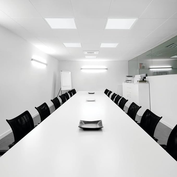 Lithonia Lighting CPX 2x2 LED Flat Panel Light, 2 ft. x 2 ft. LED Light Panel, Ceiling Lighting Fixture for Shop Lighting, 3200 Lumens, 4000K Cool White, A12 Prismatic Lens, White