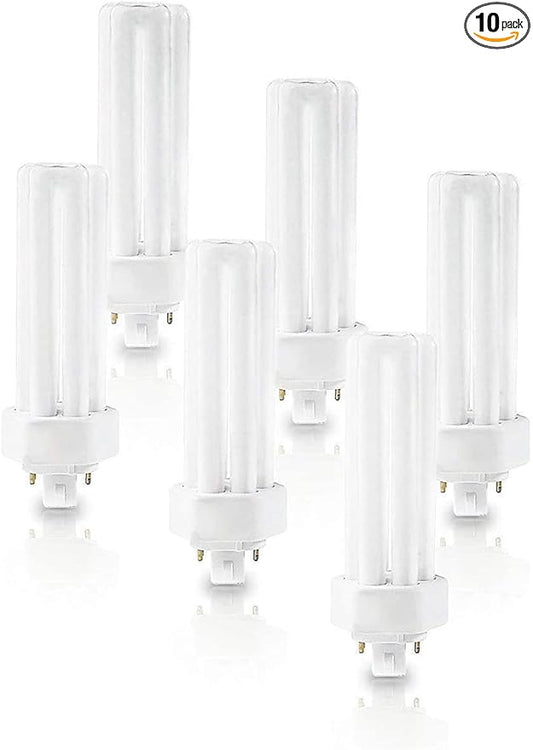 Circle (6 Pack) PLT-42W 841, 4 Pin GX24Q-4, 42 Watt Triple Tube, Compact Fluorescent Light Bulb
