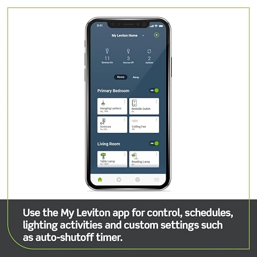 Leviton Decora Smart Outlet, Tamper-Resistant 15A, Wi-Fi 2nd Gen, Works with My Leviton, Alexa, Google Assistant, Apple Home/Siri & Wire-Free Companions for Switched Outlet, D215R-1RW, White
