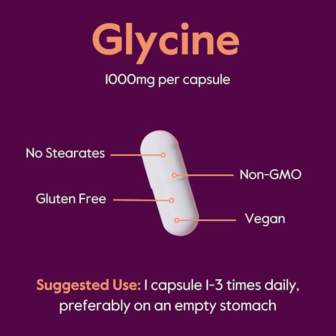 BESTVITE グリシン 1000mg/カプセル (240植物性カプセル) - ステアリン酸塩不使用 - ヴィーガン - 非遺伝子組み換え - グルテンフリー