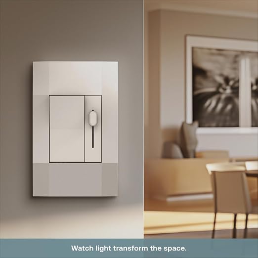 Simple Dimmer by Deako, Slide Switch, 3-Way/4-Way/Single Pole, Neutral Wire Required, White