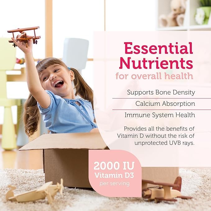 Zahler - Junior Vitamin D3 + K2 Chewable Tablets for Kids| Vitamin D for Kids 2000 IU | Delicious Vitamin D K2 Chews to Support Healthy Bones & Teeth - Kosher, Less Sugar Than Gummies (2 Pack)