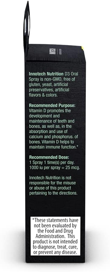INNOTECH Nutrition: Vitamin D3 Oral Spray, Lemon Flavour - 30 ml