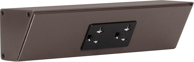 Task Lighting TR Series Angle Power Strip, 9 inch, 1 Dual Receptacles, Bronze