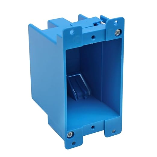 Old Work Box,Plastic Junction for Switches,PVC Electrical 14 cuin Outlet Box,Old Work Box 1 Gang Deep,ETL Listed for Home Improvement,AWG Standard,Fire Rated for Two Hours(1 Pack) | Two-hour fire rated design with AWG standard fit and secure retrofit t...