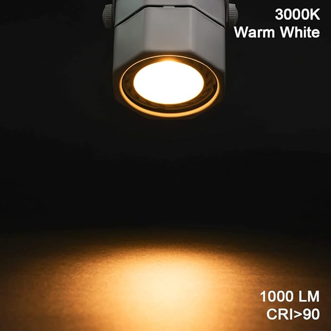 White Track Lighting Heads,10W LED Halo Type Track Light Rail Dimmable Ceiling Track Spotlight for Accent Task Wall Art Accent Lighting 24° (3000K Warm White 6 Pack) (White 8W)