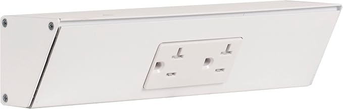 TR Series Angle Power Strip, 9 inch, 1 Dual Receptacles, White