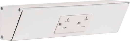 TR Series Angle Power Strip, 9 inch, 1 Dual Receptacles, White