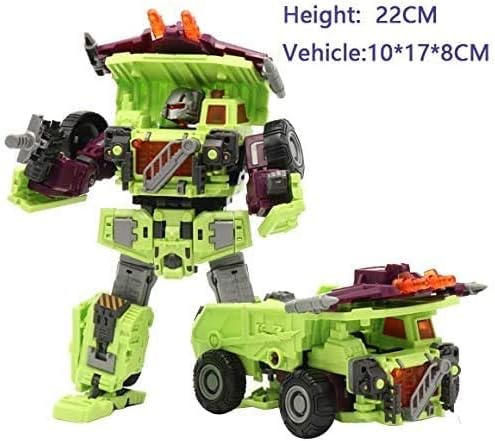 NBK Deformation Oversize Toys Robot Devastator Engineering Combiner 6 in 1 Action Figure Car Truck Model Gift for Kids Boys (Green)