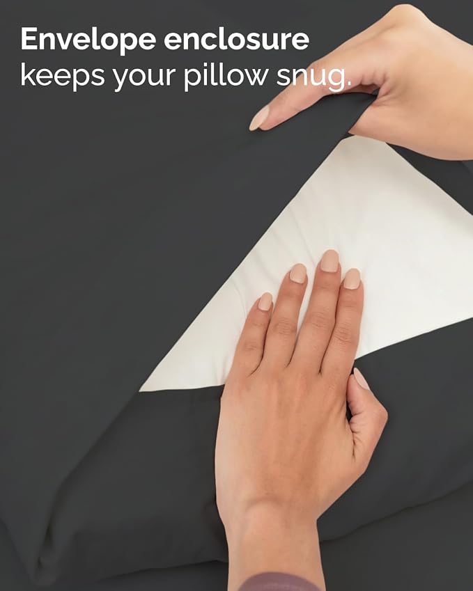 Twin XL 4 Piece Sheet Set - Comfy Breathable & Cooling - Ultra-Soft Hotel Luxury Bedding Set w/ 8-16 Inch Deep Pockets - 1 Flat & 1 Fitted Sheet & 2 Pillowcases - Wrinkle Free & Easy Care - Charcoal