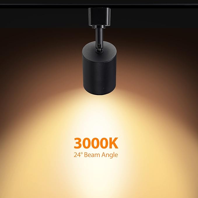 VANoopee 12-Light LED Track Lighting Kit with 13FT H Type Track Lighting Rail, Dimmable LED Track Light Heads Modern Kitchen Track Lighting Fixtures Ceiling Spot Light 3000K 24° CRI90+ 10W 800lm Black