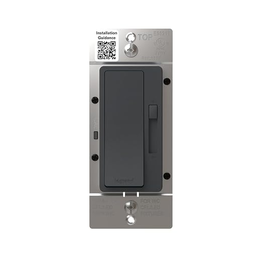 Legrand Radiant 150-Watt Dimmer Light Switch, Single-Pole/3-Way LED Dimmer for Dimmable Lights, RHL153PG, Graphite