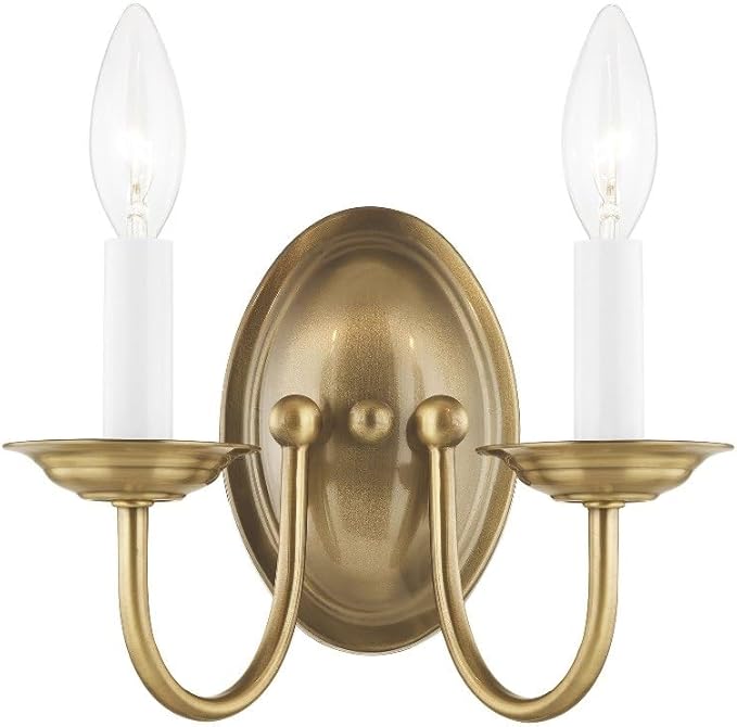 Livex Lighting 4152-07 Home Basics 2 Light Bronze Wall Sconce