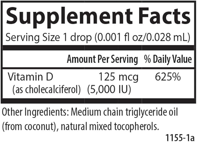 Carlson - スーパーデイリーD3 5,000 IU (125 mcg) 1滴あたり、ビタミンDドロップ、免疫サポート、心臓の健康、液体ビタミンD3、無香料、90滴