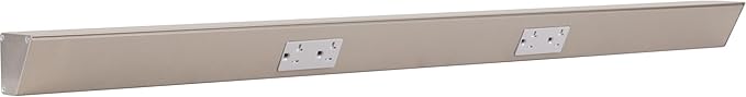 Task Lighting TR Series Angle Power Strip, 36 inch, 2 Dual Receptacles, Satin Nickel