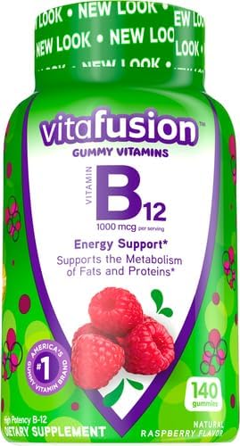 Vitafusion ビタミンB12 グミビタミン エネルギー代謝サポート ラズベリー風味 アメリカNo.1グミビタミンブランド 70日分 140粒入り (2個パック)