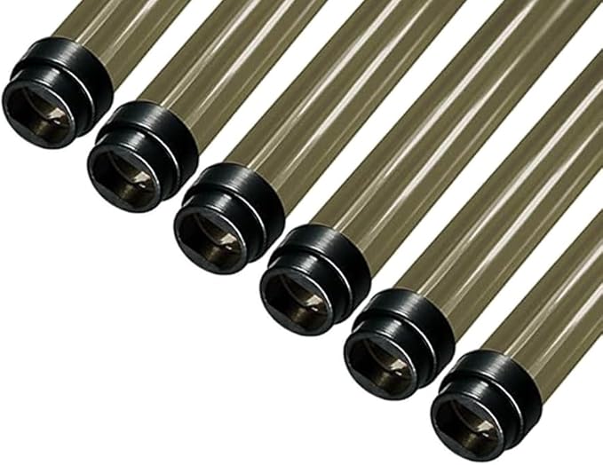T5 F28 4' | T-5 Tube Lamps Sleeves | 48" Fluorescent Tube Guard with End Caps | 3/4" Wide | Fluorolite Plastics | Color: SMOKE | 6 Pack