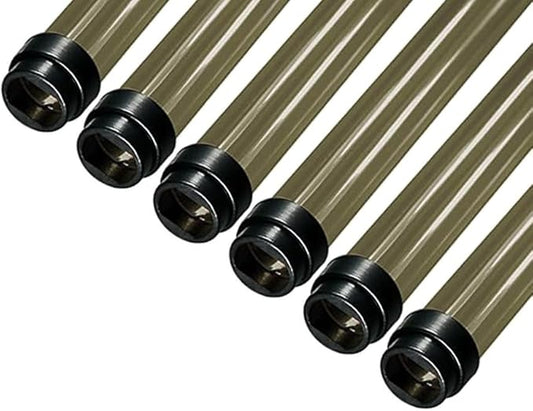 T5 F28 4' | T-5 Tube Lamps Sleeves | 48" Fluorescent Tube Guard with End Caps | 3/4" Wide | Fluorolite Plastics | Color: SMOKE | 6 Pack