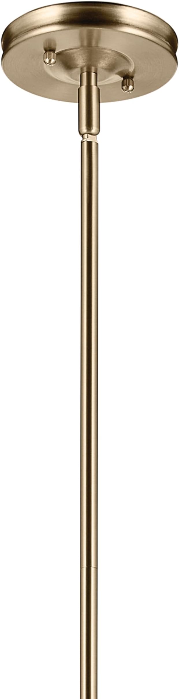 Kichler Laria 1-Light Pendant Light Fixture with Opal Glass, Updated Traditional Hanging Light for Kitchen Island and Dining Room in Champagne Bronze (19.75" x 16"), 52775CPZ