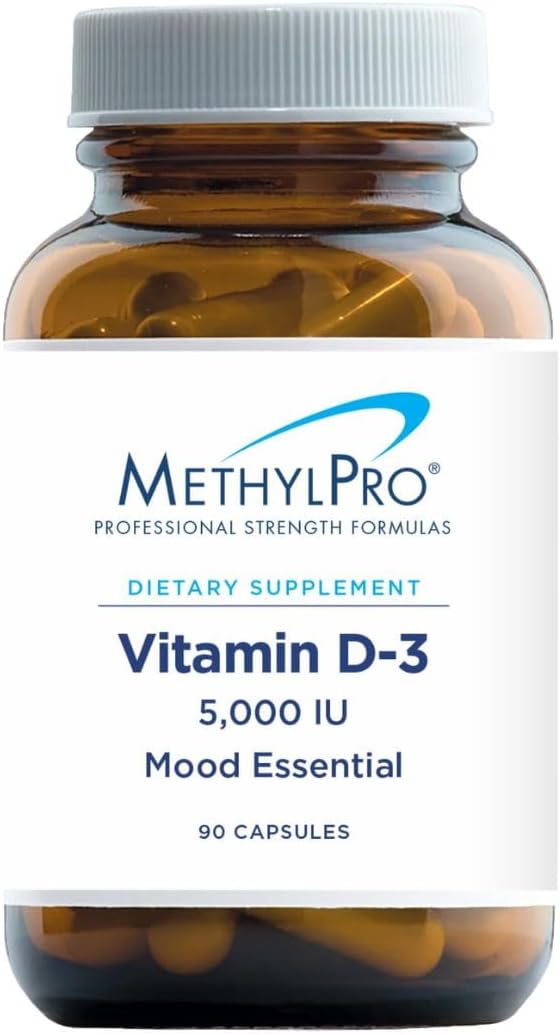 MethylPro ビタミンD3 5,000 IU - ビタミンD3 125mcg配合 - 骨の健康、免疫バランス、気分の安定をサポート - 90回分 - 90カプセル