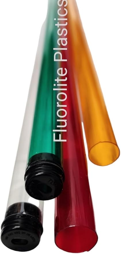 T5 F28 4' | T-5 Tube Lamps Sleeves | 48" Fluorescent Tube Guard with End Caps | 3/4" Wide | Fluorolite Plastics | Color: ROYAL BLUE | 4 Pack