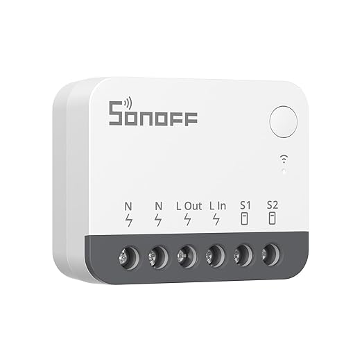 SONOFF ZBMINIR2 Zigbee Smart Switch, Zigbee 3.0 Lict Switch, Compatible with Alexa & Google Home, Zigbee Hub Required, Neutral Line Required