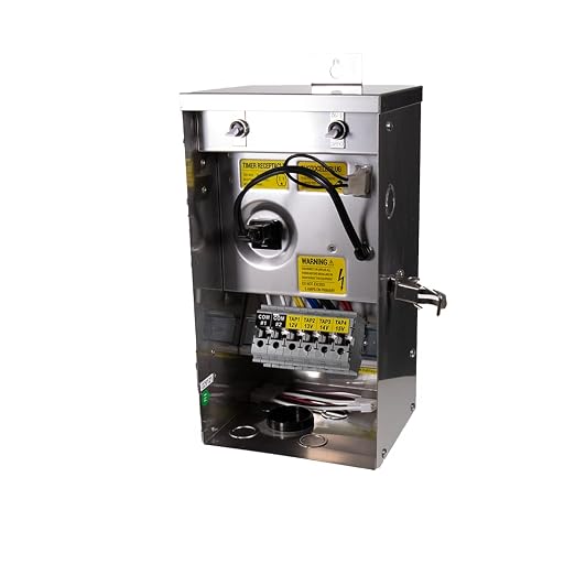 VOLT 600W Multi-Tap Low Voltage Transformer with Digital Timer for Landscape Lighting