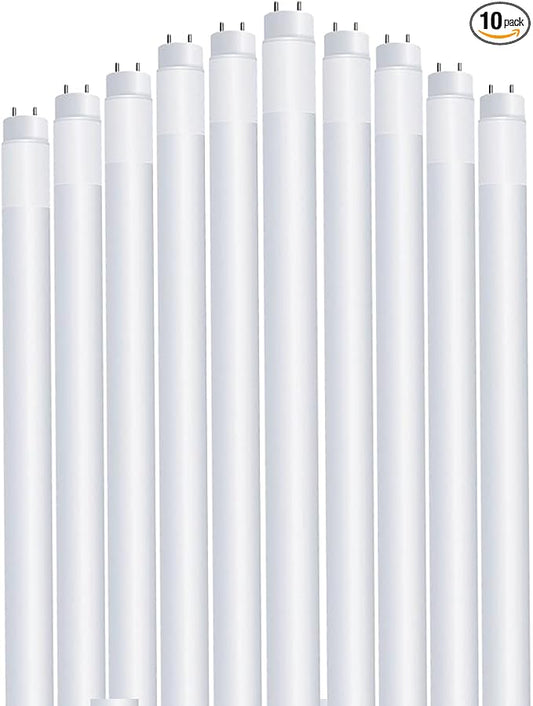 Feit Electric 4 Ft. 40W Equivalent (20W), Daylight 5000K, T12 Direct Replacement Linear LED Tube Light Bulb, T1248/850/LEDG2/2/5, 10 Count