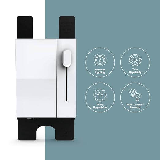 Simple Dimmer by Deako, Slide Switch, 3-Way/4-Way/Single Pole, Neutral Wire Required, White