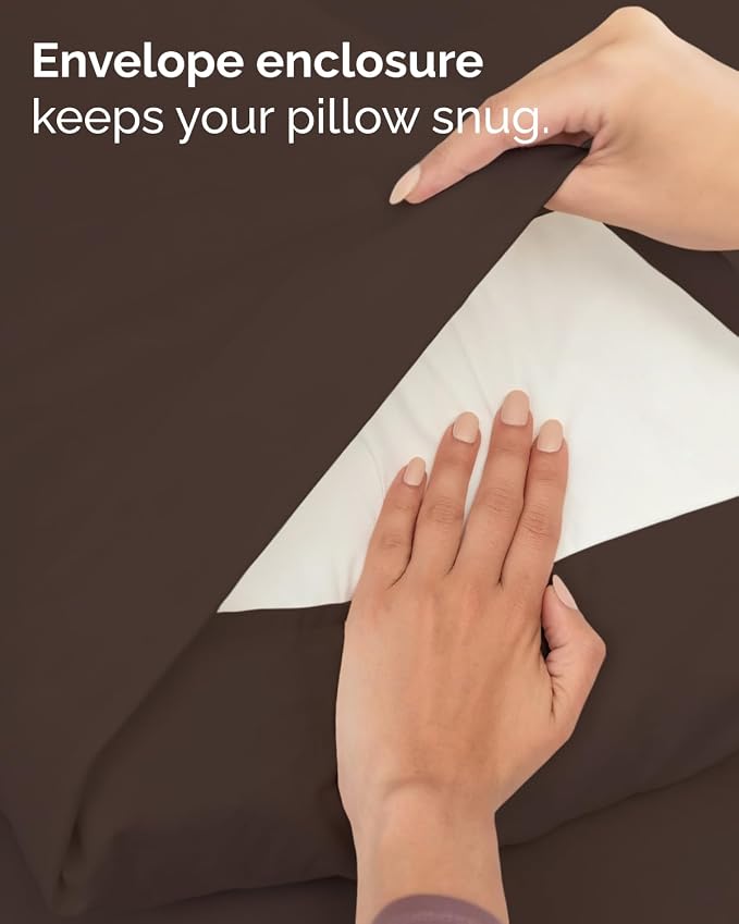 Twin 4 Piece Sheet Set - Comfy Breathable & Cooling - Ultra Soft Hotel Luxury Bedding Set with 8-16 Inch Deep Pockets - 1 Flat & 1 Fitted Sheet & 2 Pillowcases - Cozy, Wrinkle Free & Easy Care - Brown