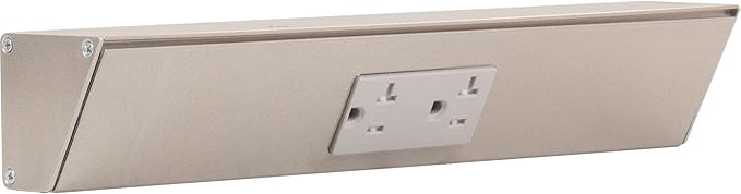 Task Lighting TR Series Angle Power Strip,12 inch, 1 Dual Receptacle, Satin Nickel