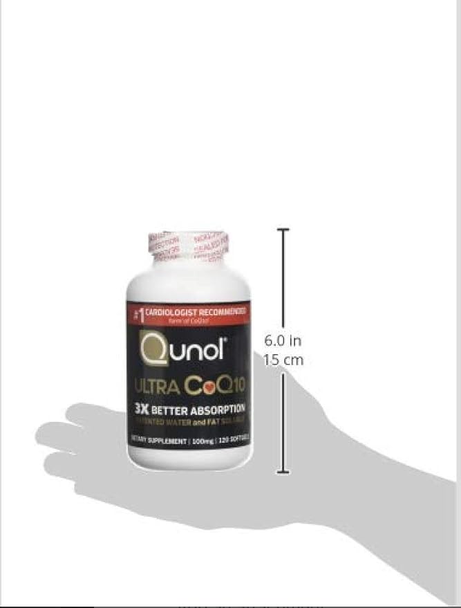 Qunol CoQ10 100mg Softgels, Qunol Ultra CoQ10 100mg, 3x Better Absorption, Antioxidant for Heart Health & Energy Production, Coenzyme Q10 Vitamins and Supplements, 120 Count (Pack of 24)