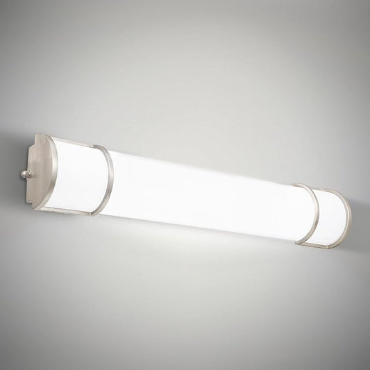 ASD LED 36" Vanity Flush Mount Light Fixture, Linear Bathroom Lighting Bar | 3CCT, Dimmable, Energy Star, ETL Listed | 30W 2650LM 3000-5000K 120V | Long Tube Bath Wall Sconce Over Mirror | Nickel