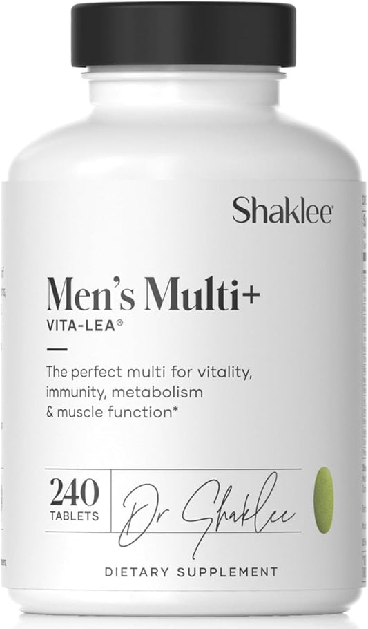 Shaklee - Vita-Lea® Hommes Multivitamine et Multiminéral à Haute Teneur - Soutient la Santé Cardiaque, Immunitaire, Osseuse et Articulaire - Formulé pour les Besoins Uniques des Hommes - Inclut des Vitamines C, D et E - 240 Comprimés