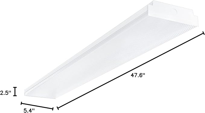 ANTLUX 4FT LED Wraparound Light 40W LED Garage Shop Lights, 40W 4400LM, 4000K, 4 Foot Wrap Around Fixture, 48 Inch Linear Strip Flush Mount Office Ceiling Lighting, 128W Fluorescent Tube Replacement
