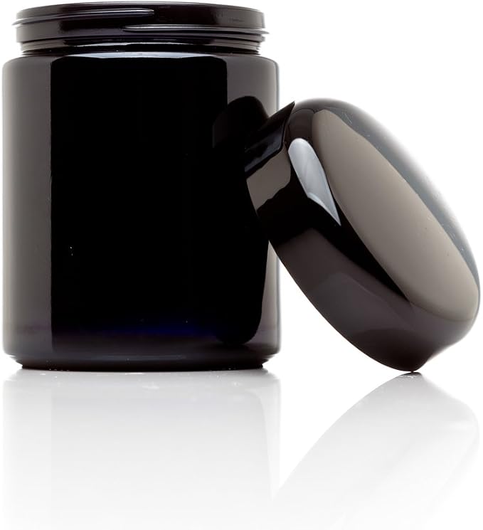 Infinity Jars, Premium Airtight Ultraviolet Glass Jar 250  ML (8.3 fl oz) Pack 10 Smell Proof, Antistatic, Light Blocking Container for Herbs, Coffee, Tea & Spices Durable, Travel-Friendly Storage