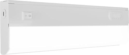 12” LED Direct Wire Under Cabinet Light with On/Off Switch - Dimmable LED Lights for Kitchen - Selectable CCT 2700K-5000K, 340-360 Lumens, 5W - UCB Hardwired Under Cabinet Lighting by NICOR Lighting