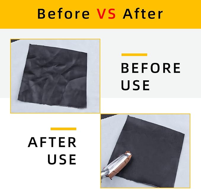 Digital Display Electric Mini Iron for Craft Leather Repair Shoes Bag Crease Removal Vinyl Heat Transfer Doll Clothes Ironing, 50-350℃ Adjustable, with High Temp Tape Black